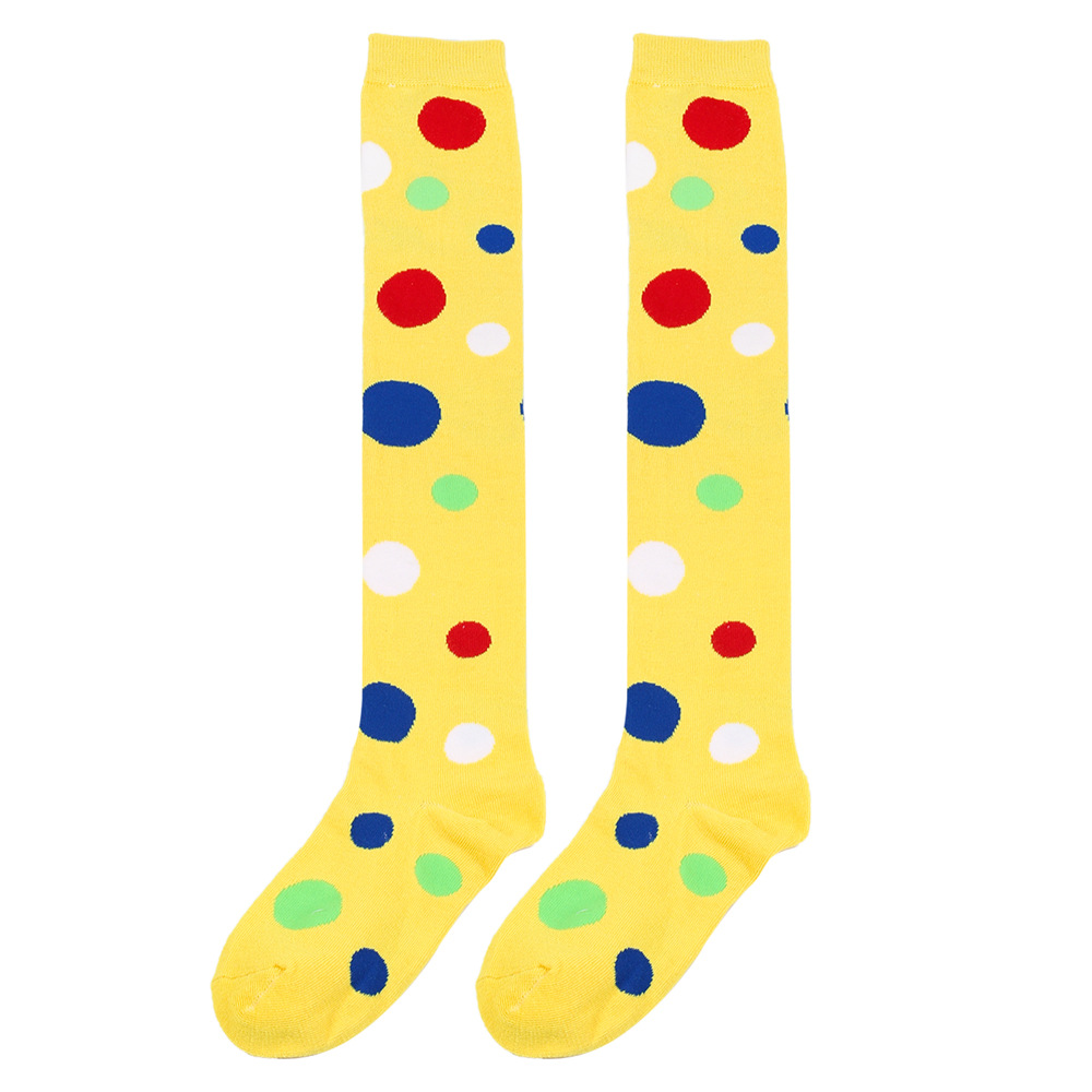 Womens Fashion Colorful Polka Dot Over-the-Knee Socks